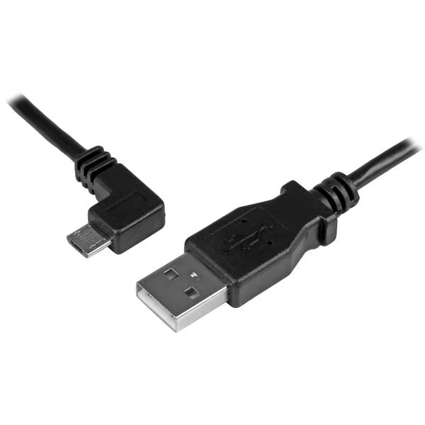 StarTech 0.5M ANGLED MICRO USB CABLE/CHARGE + SYNC CABLE - 24 AWG — kabel USB