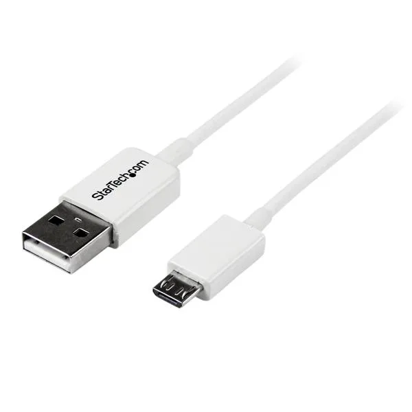 StarTech 2M WHITE USB TO MICRO USB CBL — kabel USB