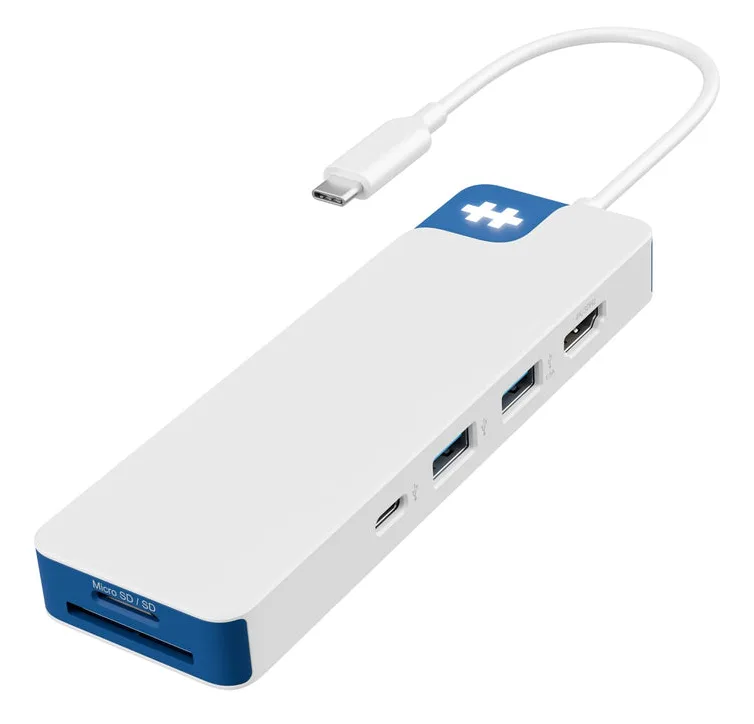 Targus HYPERDRIVE FLEX 8 PORT/USB-C HUB (BLUE) — hub USB