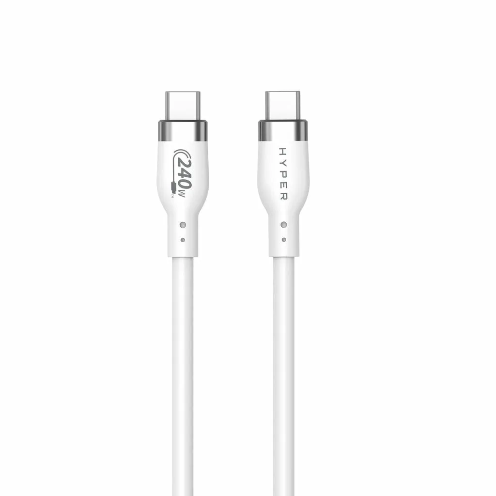 Targus 1M USB-C CHARGING CABLE WHIT/E SILICONE 240W — kabel USB