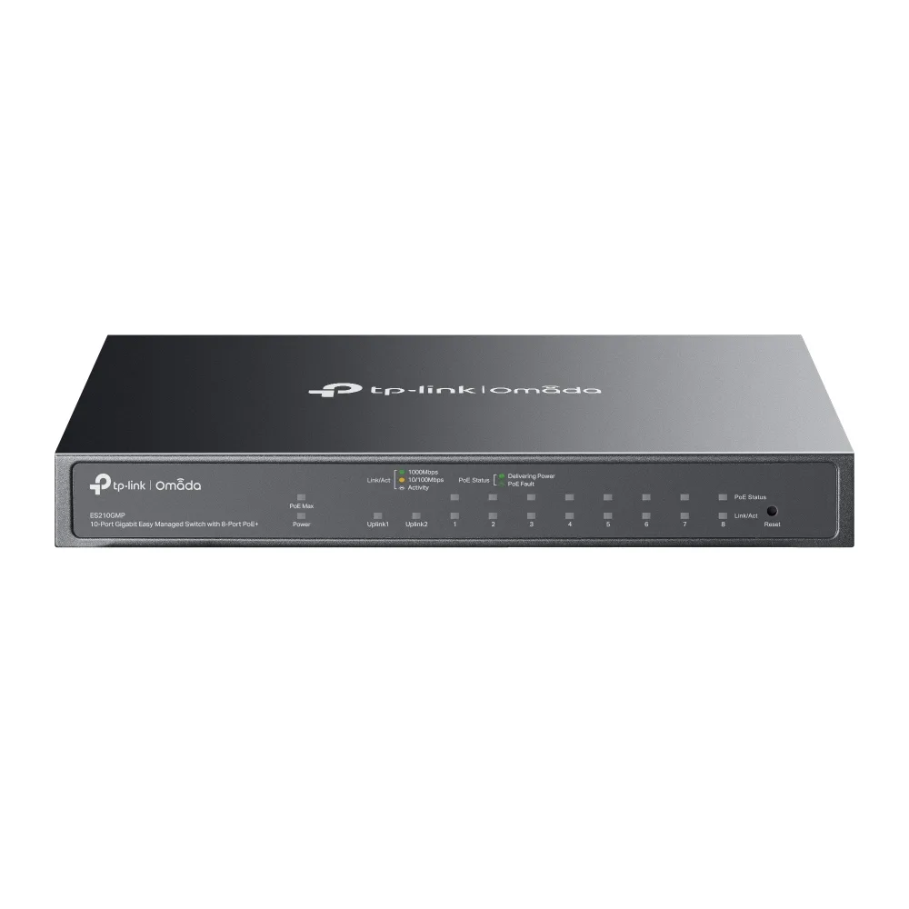 TP-Link 10-PORT 1G EASY MANAGED SWITCH/WITH 8-PORT POE+ — przełącznik LAN zarządzalny 10 portów
