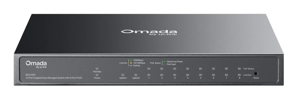 TP-Link 10-PORT 1G EASY MANAGED SWITCH/63 W POE POWER WITH 8-PORT POE+ — przełącznik LAN zarządzalny 10 portów
