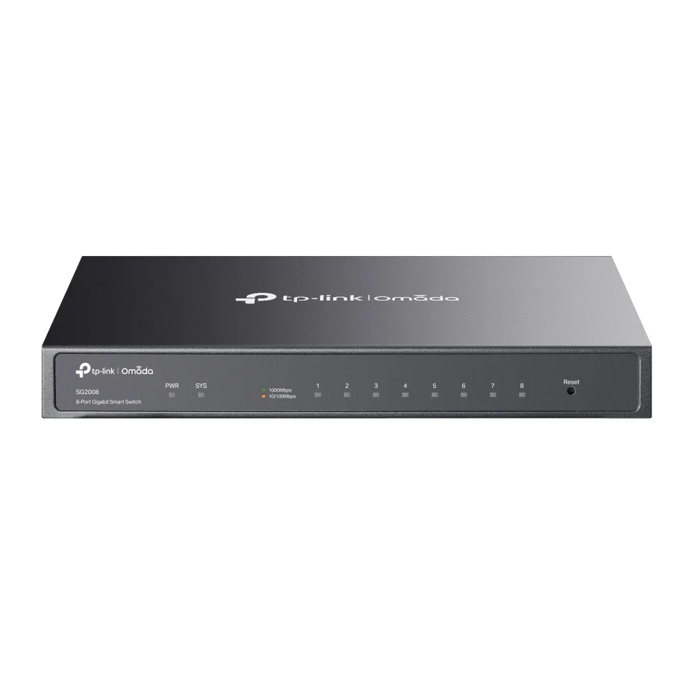 TP-Link 8-PORT GIGABIT SMART SWITCH/DESKTOP STEEL CASE — przełącznik LAN zarządzalny 8 portów