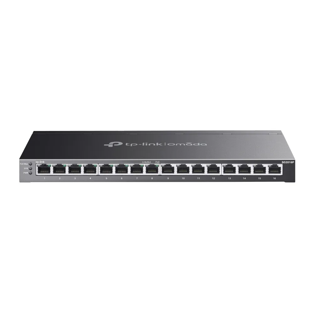 TP-Link 16-PORT GIGABIT SMART SWITCH/8-PORT POE+ 120W POE — przełącznik LAN zarządzalny 16 portów