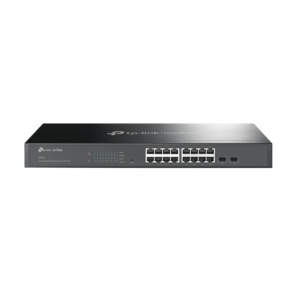 TP-Link 16-PORT GIGABIT SMART SWITCH/WITH 2 GIGABIT SFP SLOTS — przełącznik LAN niezarządzalny 16 portów