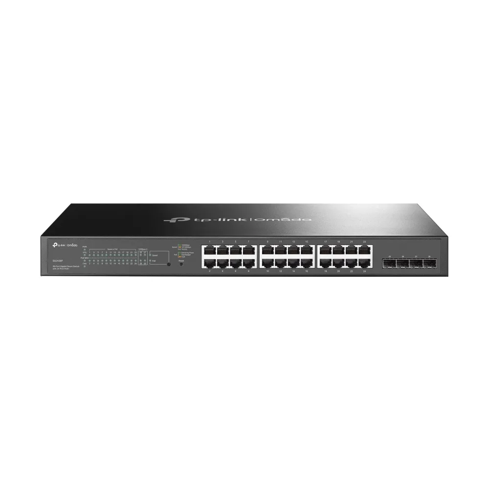 TP-Link 28-PORT GIGAB SMART SWITCH POE+ — przełącznik LAN niezarządzalny 24 portów