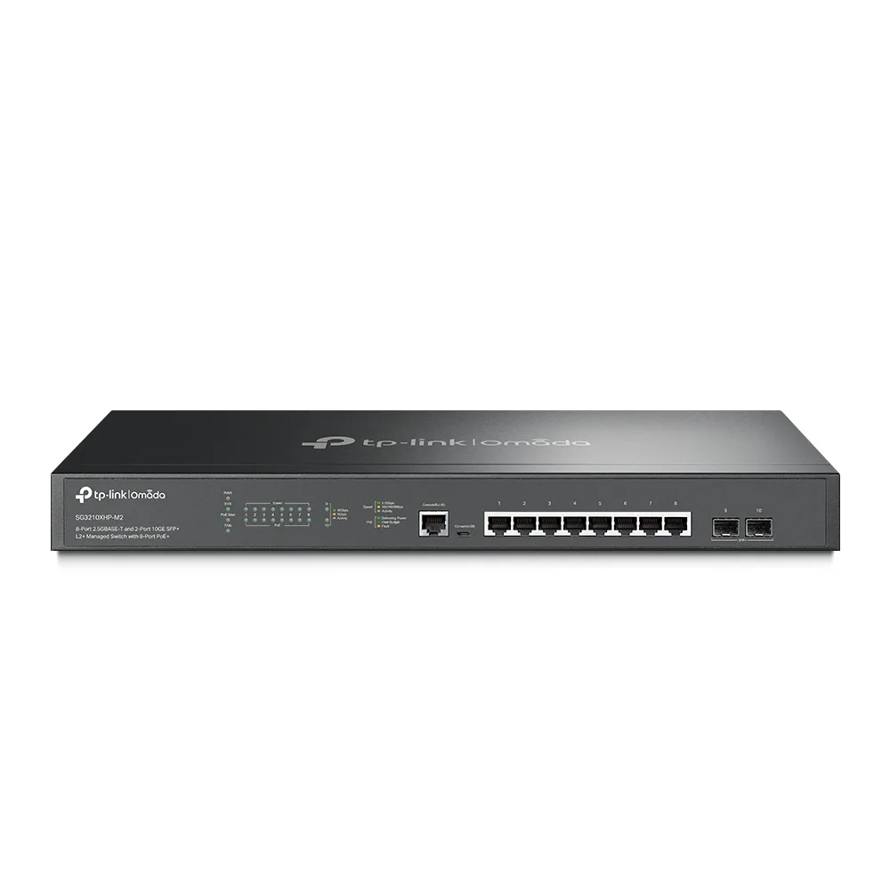 TP-Link 8-PORT 2.5G L2+ MANAGED SWITCH/WITH 2 SFP 8X POE+ — przełącznik LAN zarządzalny 8 portów