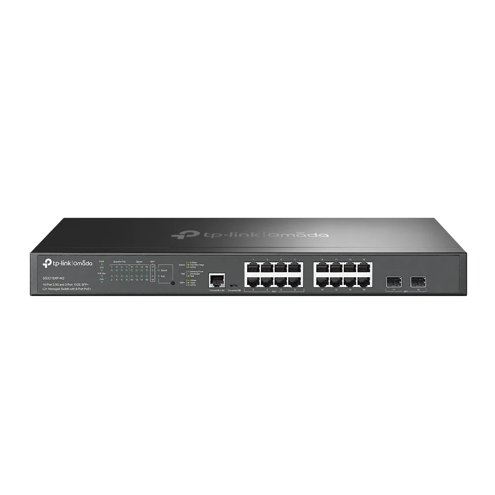 TP-Link OMADA 16-PORT L2+ POE SWITCH/16X2.5G+2X10GE SFP+ WITH 8X POE+ — przełącznik LAN zarządzalny 16 portów