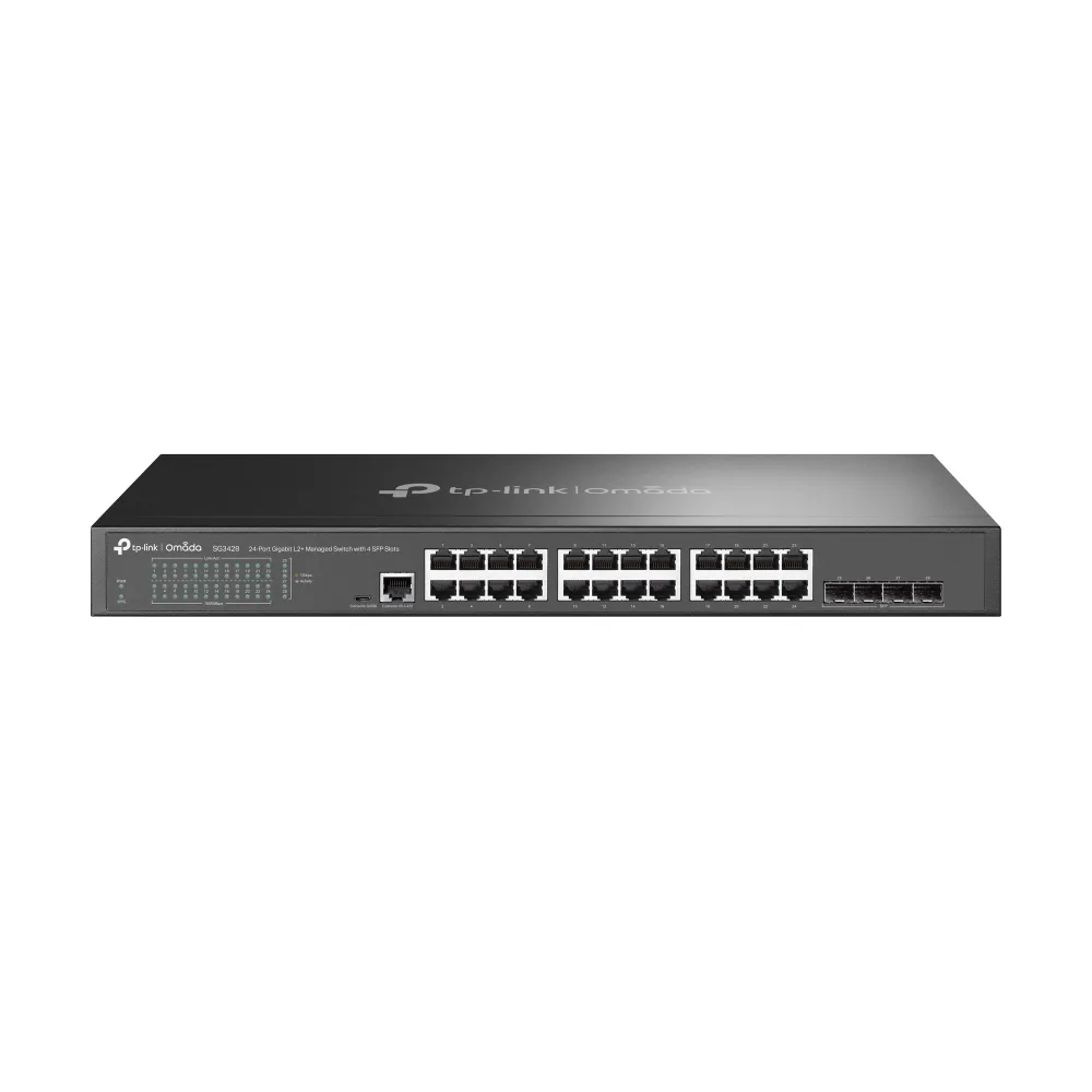 TP-Link 24-PORT GIGABIT L2 SWITCH/MANAGED WITH 4 GIGABIT SFP SLOTS — przełącznik LAN zarządzalny 24 portów