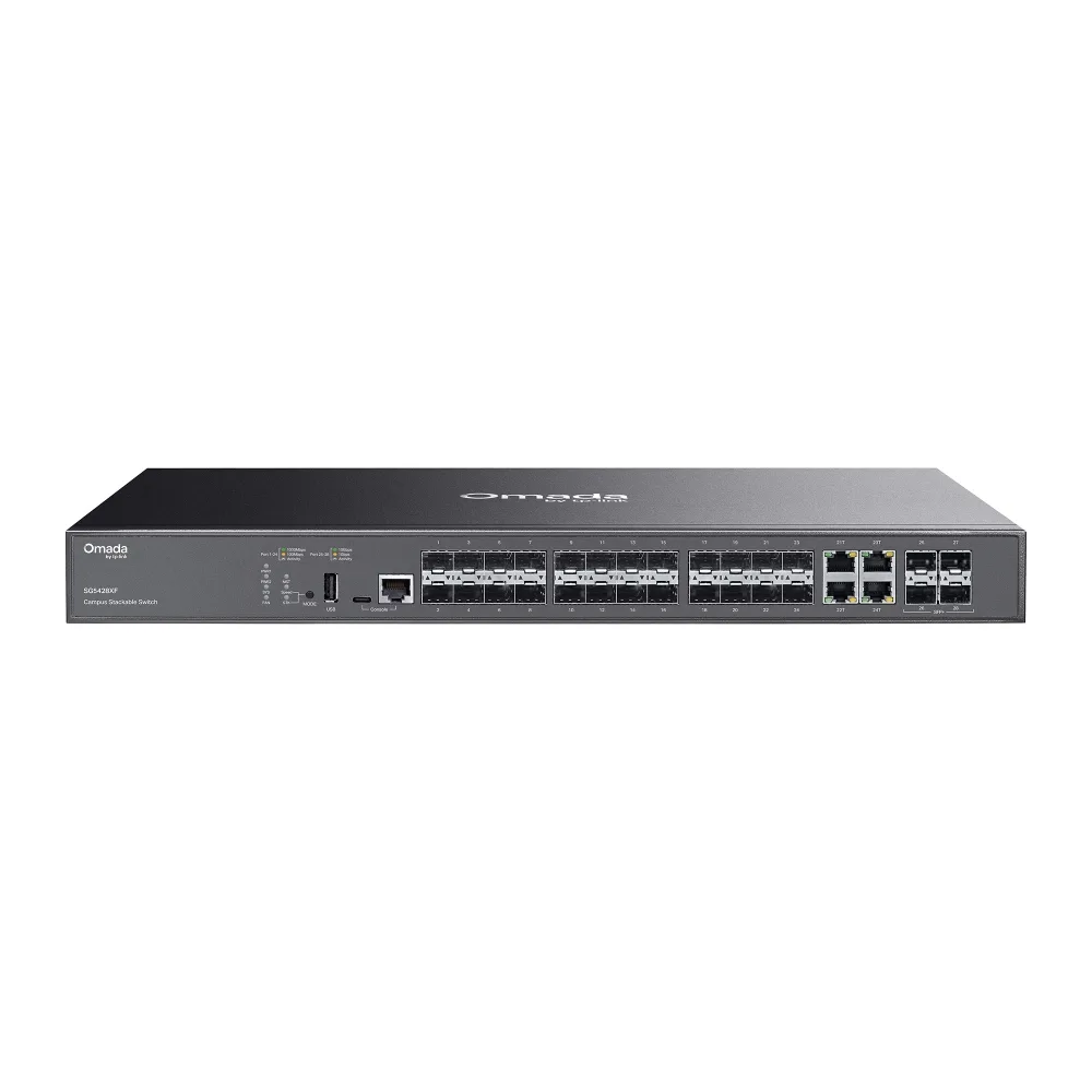 TP-Link 24-PORT SFP L3 MANAGED SWITCH/STACKABLE 20XSFP 4X 10G SFP+ — przełącznik LAN zarządzalny