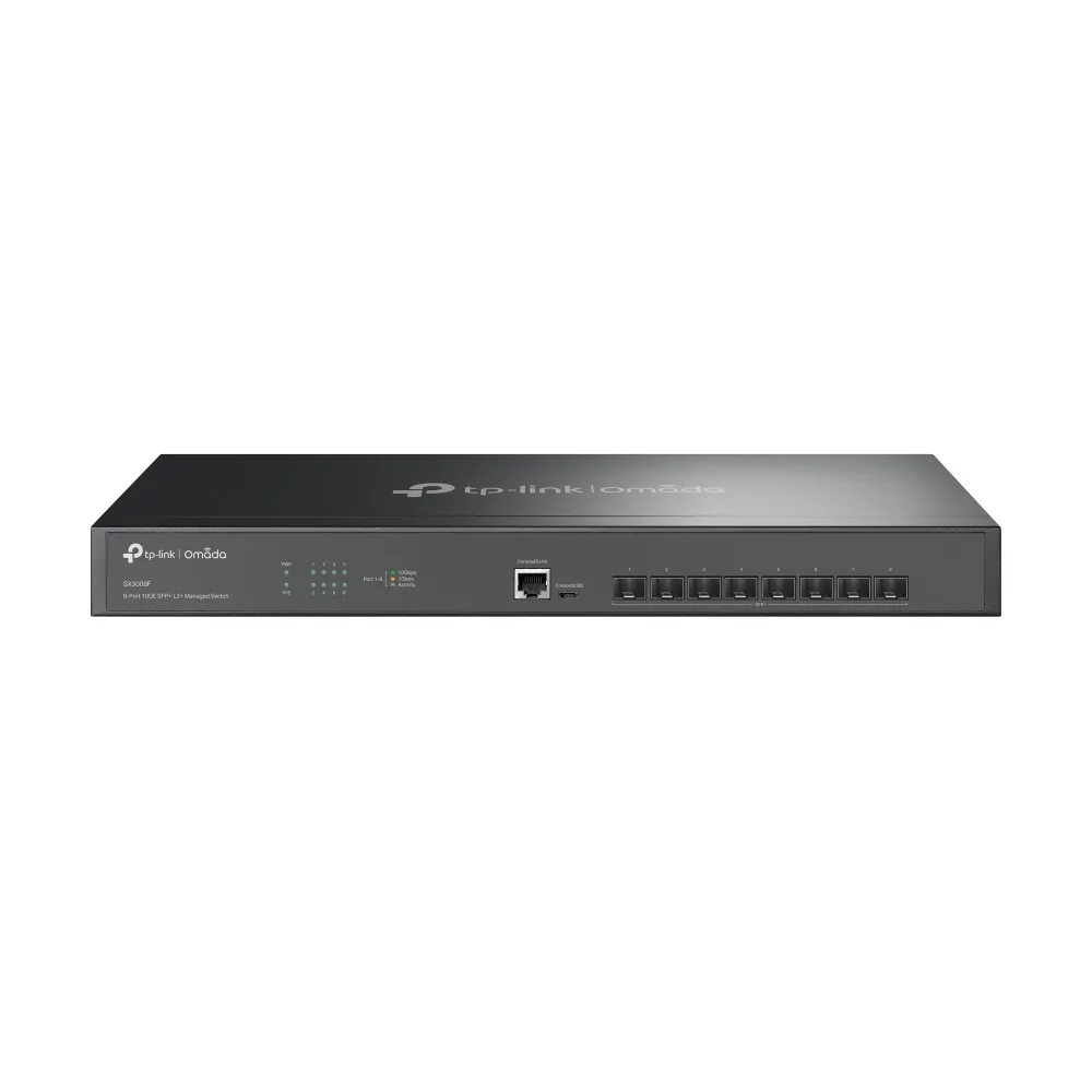 TP-Link 8-PORT 10GE SFP+ SWITCH MANAGED — przełącznik LAN niezarządzalny 0 portów