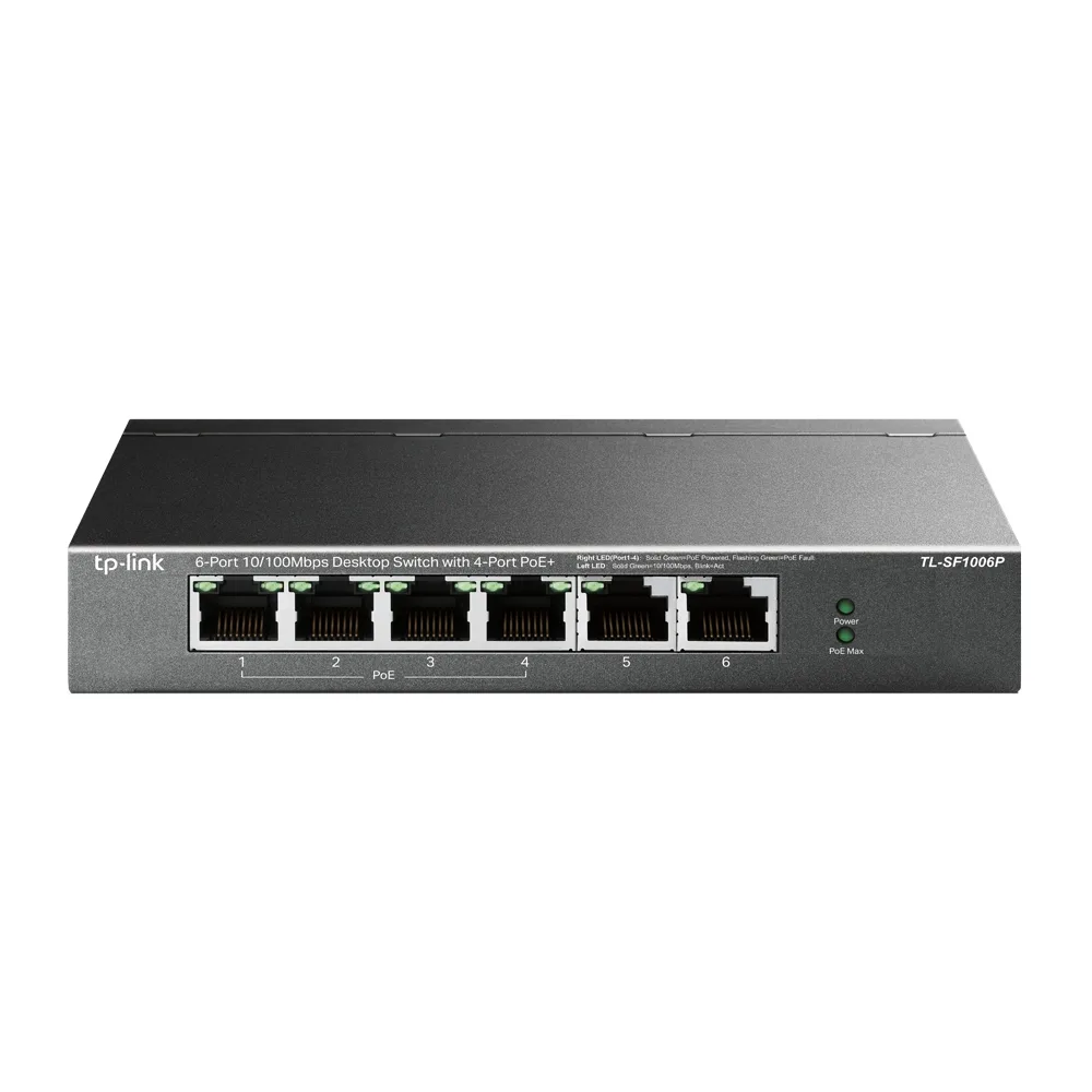 TP-Link 6-PORT POE+ FE DESKTOP SWITCH — przełącznik LAN niezarządzalny 6 portów