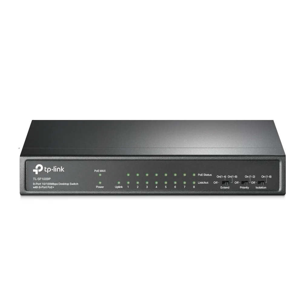 TP-Link 8-PORT POE+ FE DESKTOP SWITCH — przełącznik LAN niezarządzalny 9 portów