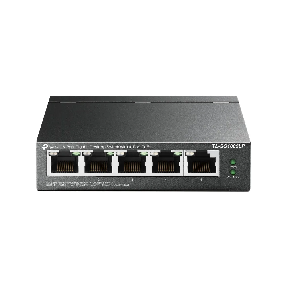 TP-Link 5-PORT GIGABIT DESKTOP SWITCH/WITH 4-PORT POE+ — przełącznik LAN niezarządzalny 5 portów