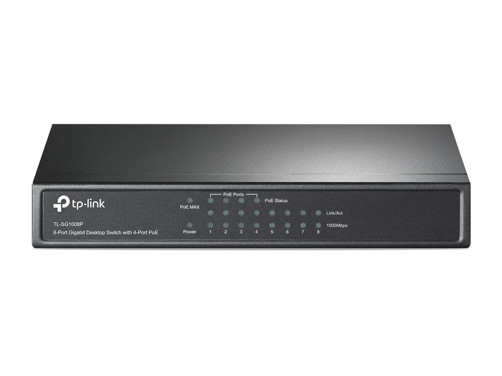 TP-Link TL-SG1008P 8-PORT GBIT DESKTOP/POE SWITCH 8 10/100/1000MBPS — przełącznik LAN zarządzalny 8 portów