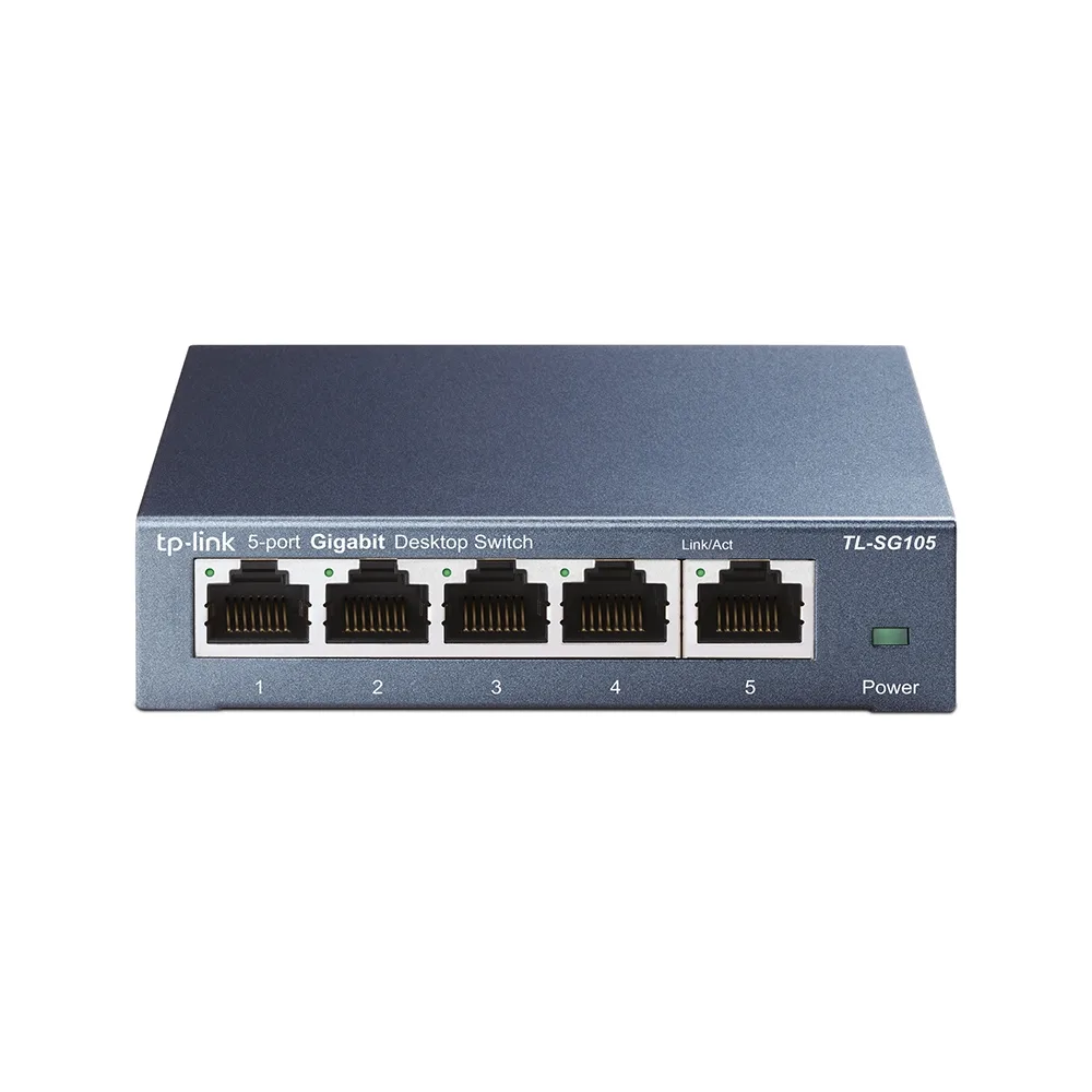 TP-Link TL-SG105 5-PORT METAL GB SWITCH/5 10/100/1000M RJ45 PORTS — przełącznik LAN niezarządzalny 5 portów