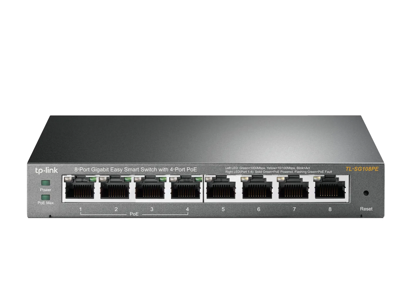 TP-Link 8-PORT GIGABIT POE SMART SWITCH/DESKTOP EASY SMART SWITCH — przełącznik LAN niezarządzalny 8 portów PoE+
