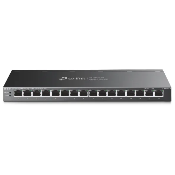 TP-Link 16-PORT GIGABIT POE+ SWITCH/120 W POE POWER STEEL CASE — przełącznik LAN zarządzalny 16 portów