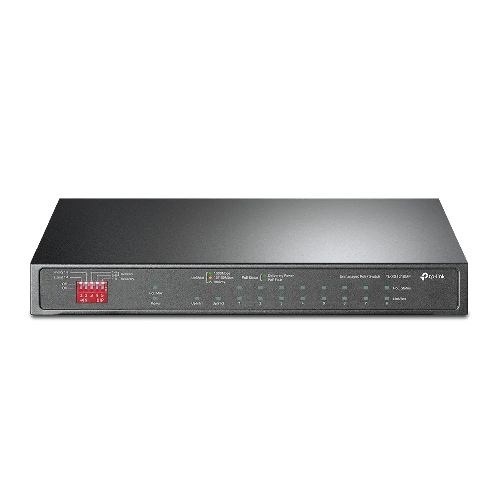 TP-Link 10-PORT POE GIGABIT SWITCH/DESKTOP WITH 8-PORT POE+ — przełącznik LAN zarządzalny 9 portów