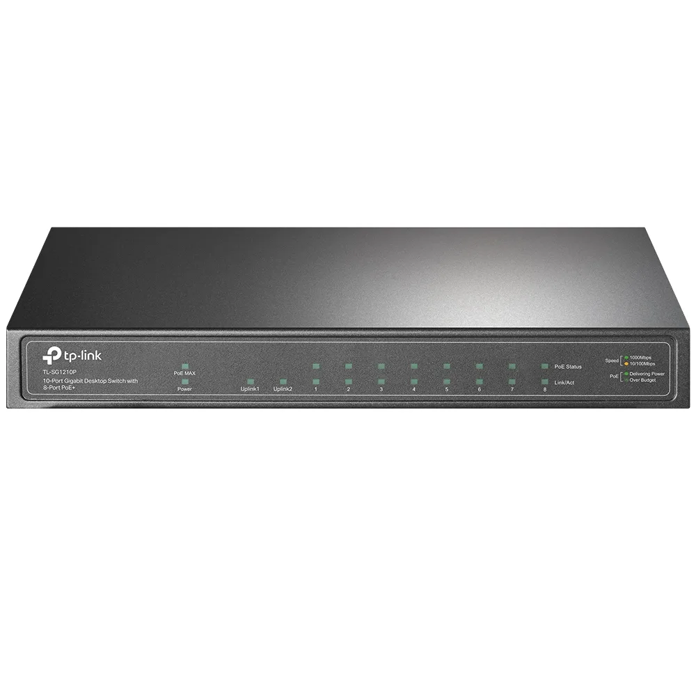 TP-Link 10-PORT 1G POE+ SWITCH/63W POE POWER STEEL CASE — przełącznik LAN zarządzalny 9 portów