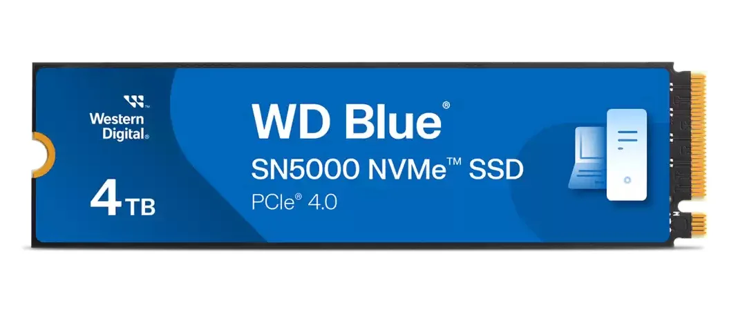 Western Digital 4TB WD BLUE SN5000 NVME SSD/PCIE GEN 4.0 UP TO 5500 MB/S RS — dysk SSD
