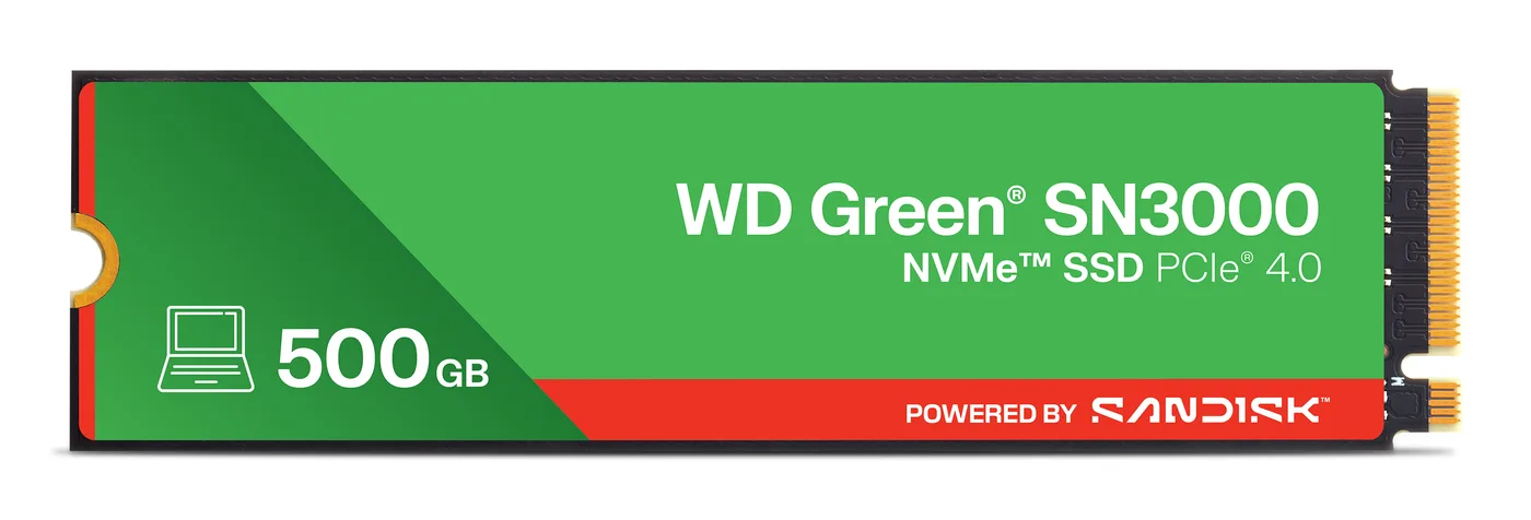 Western Digital WD GREEN SN3000 M.2 NVME SSD/500GB — dysk SSD
