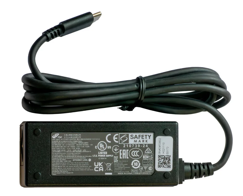 Xplore POWER SUPPLY FOR ET8X/ ET6X USB-C DC CONNECTOR. AC INPUT: 100-240V. DC OUTPUT: 15V, 3A, 45W. REQUIRES COUNTRY SPECIFIC GROUNDED AC LINE CORD