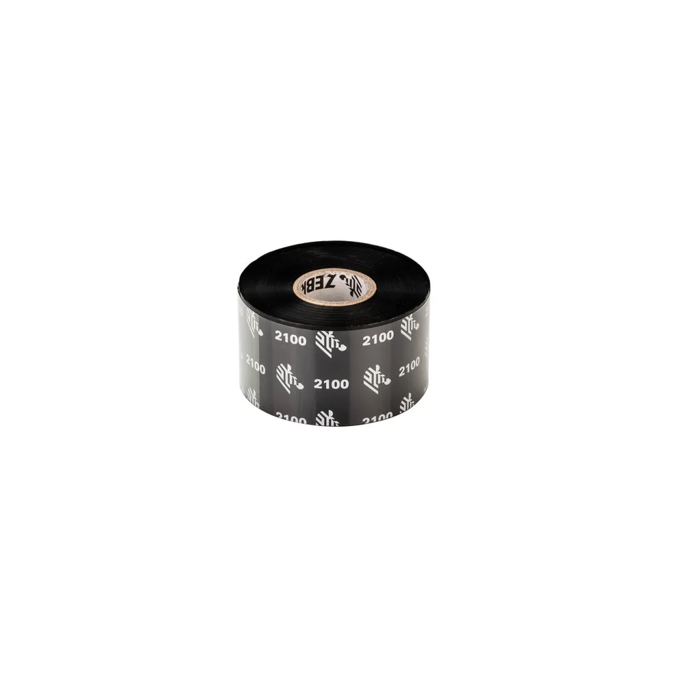 Zebra Wax Ribbon, 40mmx450m (1.57inx1476ft), 2100; High Performance, 25mm (1in) core, 12/box — materiał do drukarek etykiet