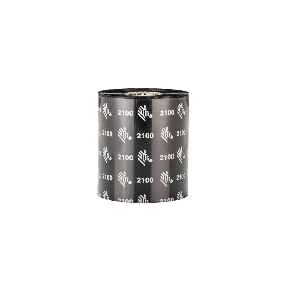 Zebra Wax Ribbon, 89mmx450m (3.5inx1476ft), 2100; High Performance, 25mm (1in) core, 12/box — materiał do drukarek etykiet