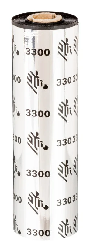 Zebra Wax/Resin Ribbon, 84mmx74m (3.31inx242ft), 3300; Standard, 12mm (0.5in) core, 12/box — materiał do drukarek etykiet