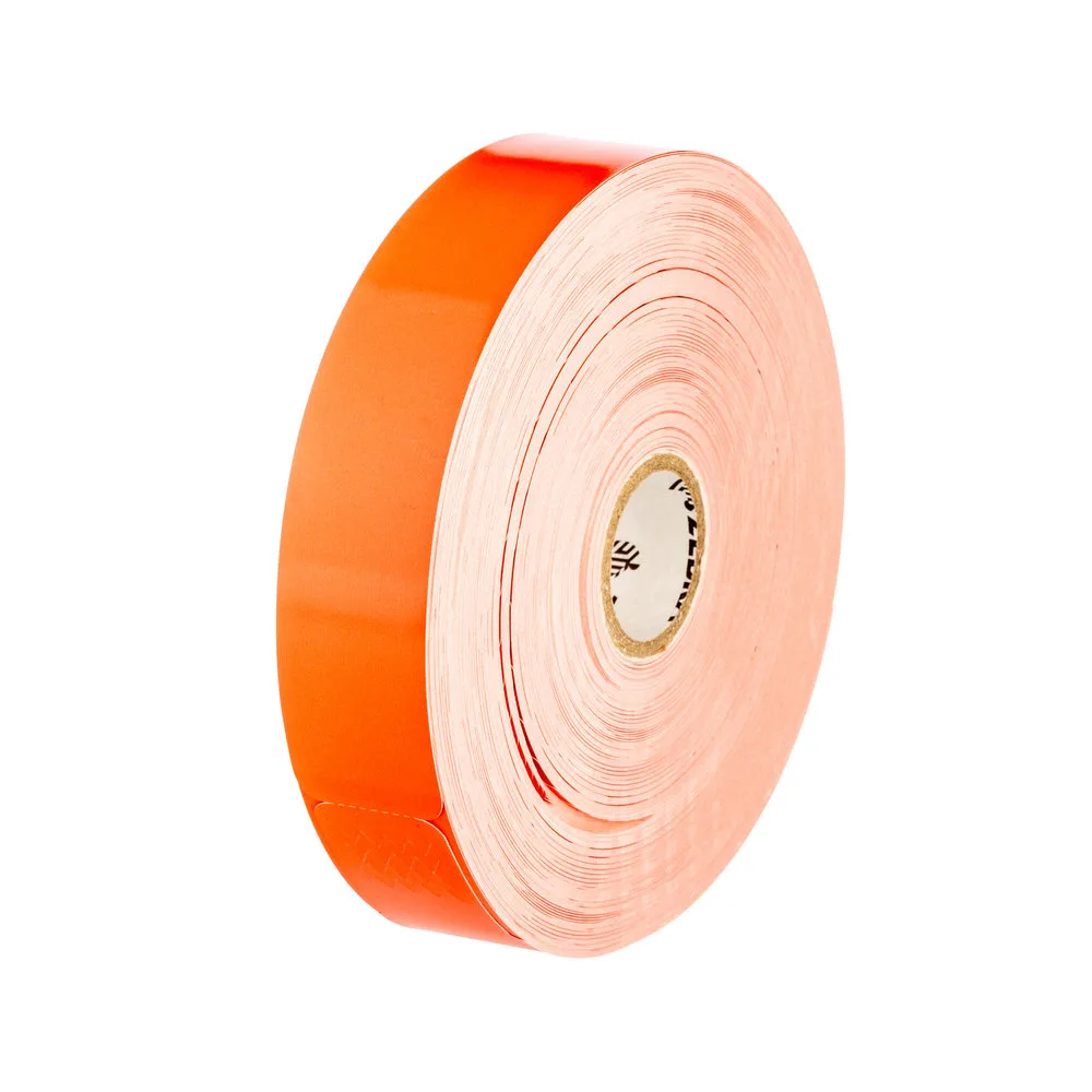 Zebra Wristband, Polypropylene, 1x10in (25.4x254mm); Direct thermal, Z-Band Fun, Adhesive closure, Cartridge, 350/roll, 6/box, Orange