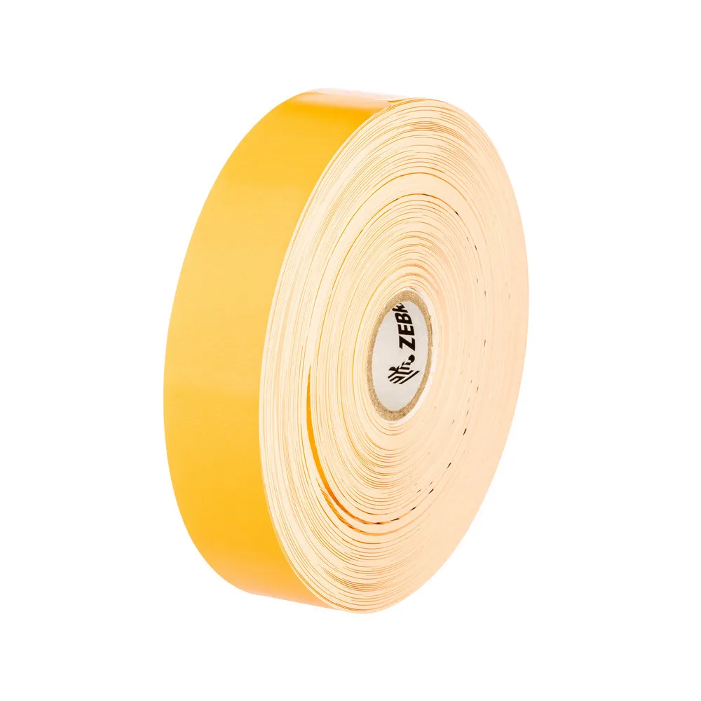 Zebra Wristband, Polypropylene, 1x10in (25.4x254mm); Direct thermal, Z-Band Splash, Adhesive closure, 1in (25.4mm) core, 350/roll, 4/box, Yel