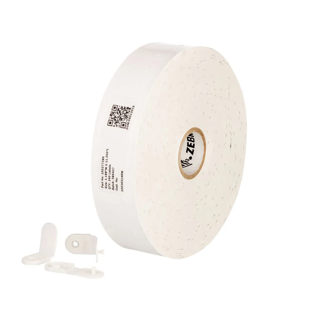 Zebra WRISTBAND POLYPROP 30.2X279.4MM/Z-BAND QUICKCLIP 240/ROLL 4/BOX — materiał do drukarek etykiet