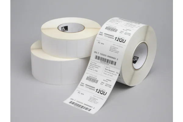 Zebra Label, Paper, 102x38mm; Thermal Transfer, Z-Select 2000T, Coated, Permanent Adhesive, 76mm Core, Perforation — materiał do drukarek etykiet