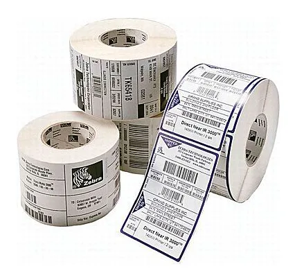 Zebra LABEL, POLYETHYLENE, 76X25MM; THERMAL TRANSFER, POLYE 3100T GLOSS, PERMANENT ADHESIVE, 76MM CORE — materiał do drukarek etykiet