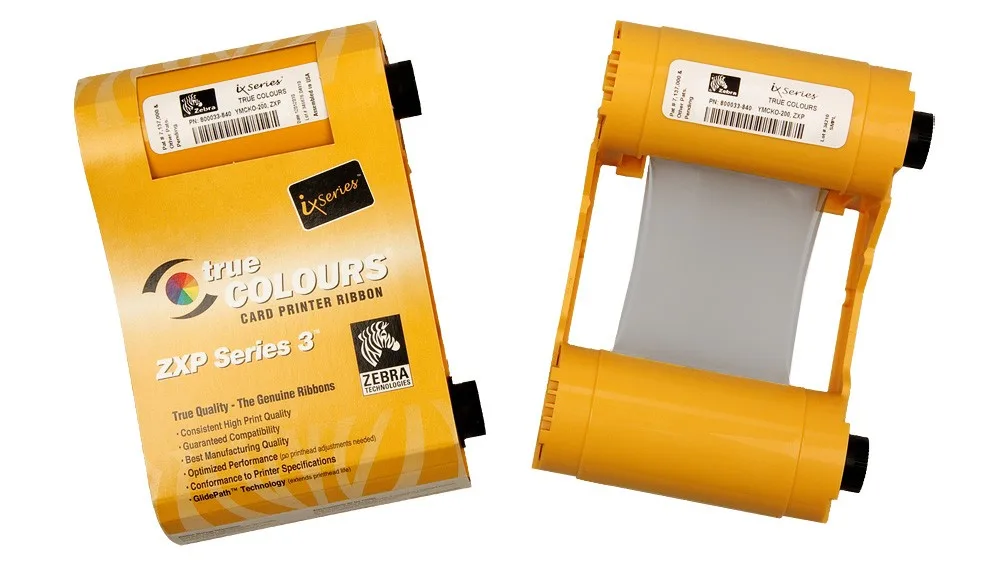 Zebra Ribbon, Color-YMCKOK, 230 Images, ZXP3 — materiał do drukarek kart