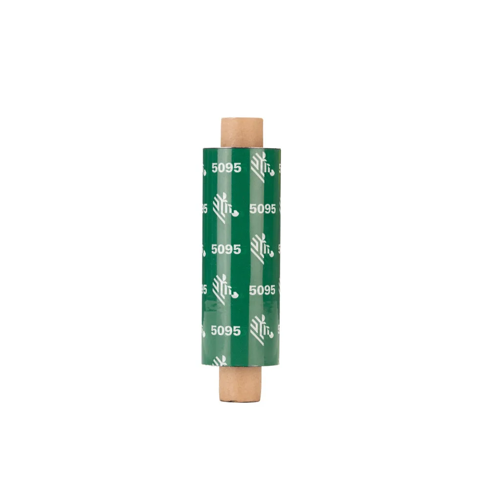 Zebra Resin Ribbon, 56mmx74m (2.2inx242ft), 5095; High Performance, 12mm (0.5in) core, 12/box — materiał do drukarek etykiet