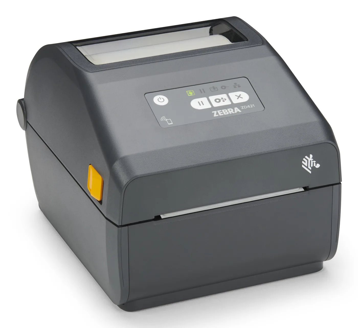 Zebra Thermal Transfer Printer (74/300M) ZD421; 203 dpi, USB, USB Host, Modular Connectivity Slot, BTLE5, EU and UK Cords, Swiss Font, EZP