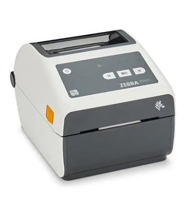 Zebra Thermal Transfer Printer (74/300M) ZD421, Healthcare; 203 dpi, USB, USB Host, Ethernet, BTLE5, EU and UK Cords, Swiss Font, EZPL